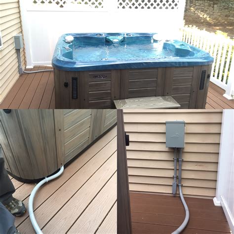 outdoor hot tub electrical installation